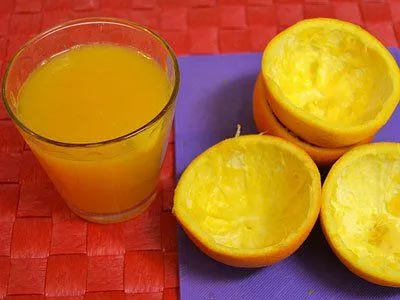 Gajos de naranja con gelatina. Receta divertida para los niños Gajos de naranja con gelatina. Receta divertida para los niños