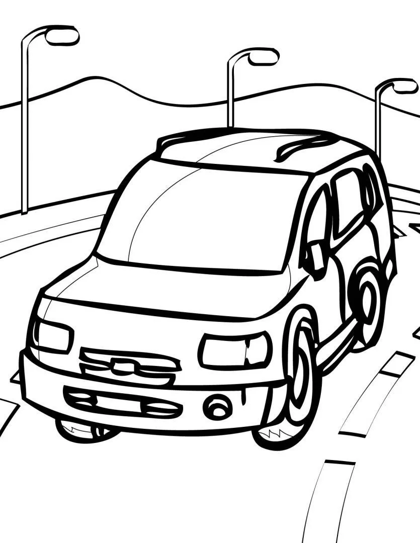 Galería de imágenes: Dibujos de coches para colorear