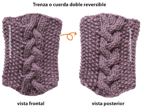 Galería de puntos 8: trenzas o cables reversibles - Tejiendo Perú Galería de puntos 8: trenzas o cables reversibles - Tejiendo Perú