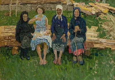 GALERÍA TETRYAKOV DE MOSCÚ. Cuatro mujeres (Hermanos Tkachev, 1960)