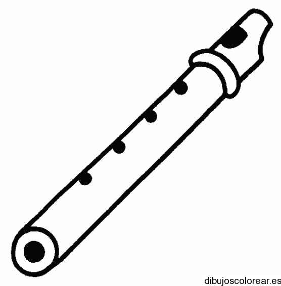 Dibujo de una pequeña flauta | Dibujos para Colorear