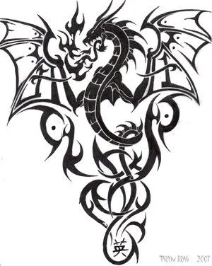 Gallery Tattoo Shared: tribal dragon tattoo gallery