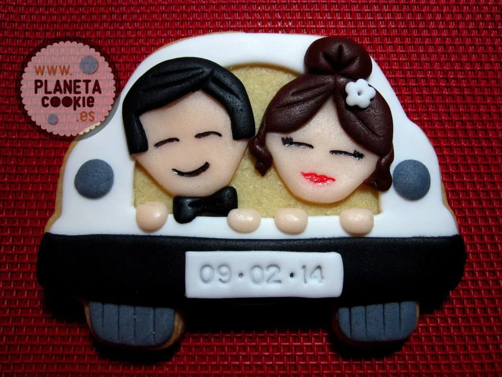 Galleta coche de novios (versión mini) | Planeta Cookie Galleta coche de novios (versión mini) | Planeta Cookie