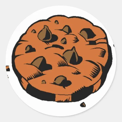 galleta del dibujo animado pegatina redonda | Zazzle