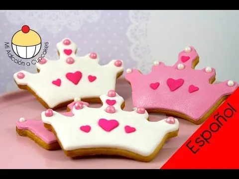 Cómo Hacer Galletas de Azúcar en Forma de Corona de Princesa - YouTube Cómo Hacer Galletas de Azúcar en Forma de Corona de Princesa - YouTube