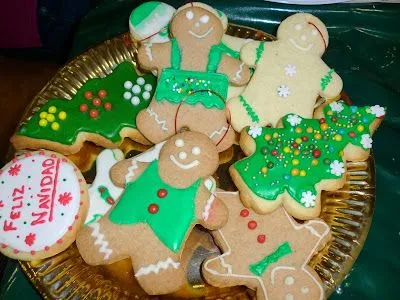 Galletas para decorar el árbol de Navidad, con Royal Icing.