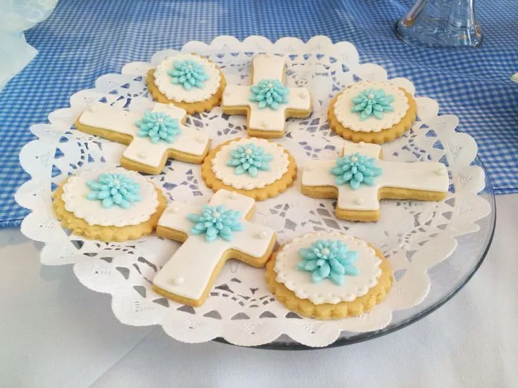 Galletas con fondant para bautizo | Donas | Pinterest