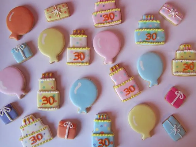 Galletitas decoradas para cumpleaños - Imagui