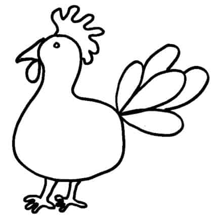 Galletto buffo da colorare - Cose Per Crescere Galletto buffo da colorare - Cose Per Crescere