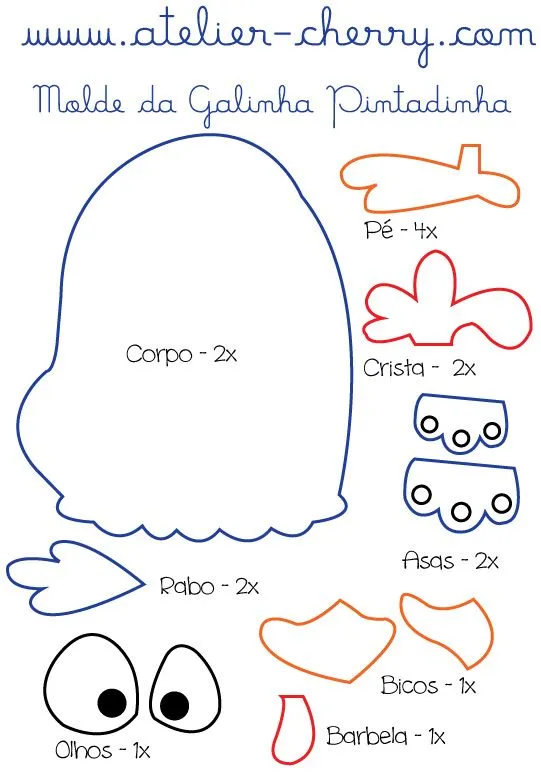 Gallina | Broches de Fieltro | Imágenes y vídeos para aprender a ... Gallina | Broches de Fieltro | Imágenes y vídeos para aprender a ...