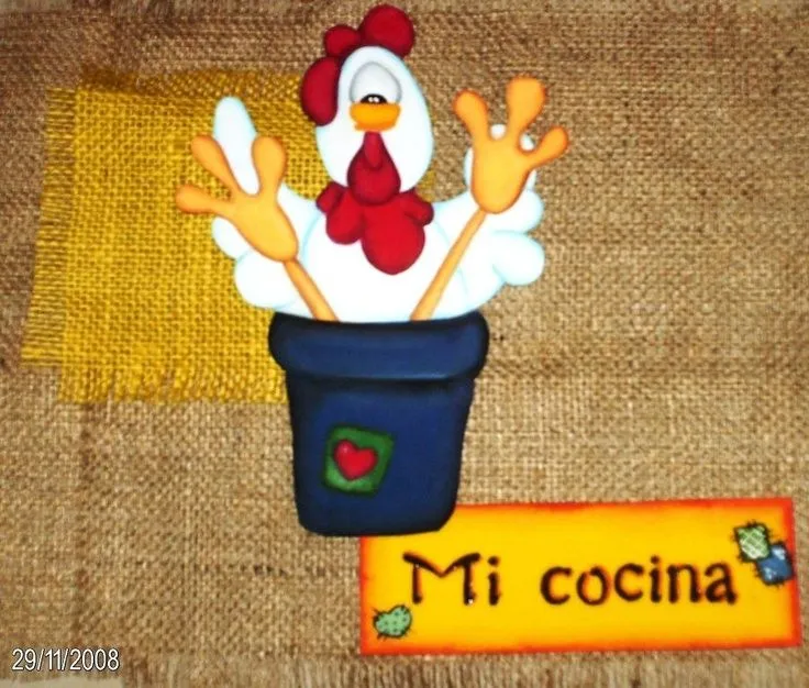 Gallina en Goma Eva para la Cocina con moldes | Goma Eva ...