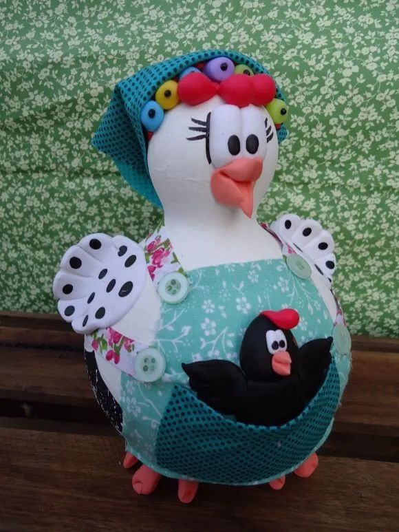 gallina en masa flexible | creaciones niños | Pinterest