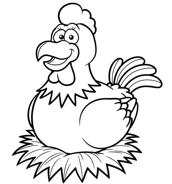 Gallina en un nido — Vector stock © sararoom #29276331 Gallina en un nido — Vector stock © sararoom #29276331
