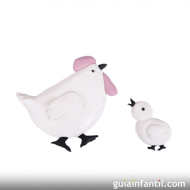 Gallina y pollito de plastilina - Animales de granja de plastilina ... Gallina y pollito de plastilina - Animales de granja de plastilina ...