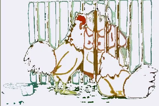 Gallinas en el gallinero para colorear - Imagui