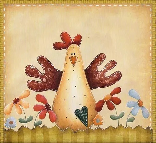 Gallo para cenefa, limpiones decorativos o tohallas de cocina ... Gallo para cenefa, limpiones decorativos o tohallas de cocina ...