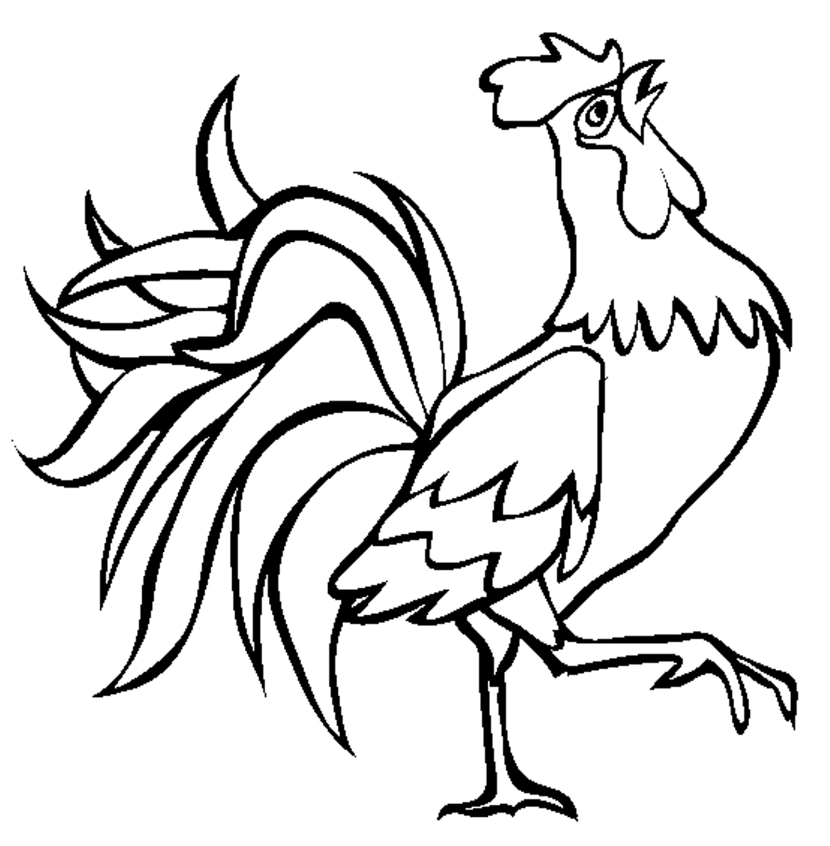 Gallo para colorear