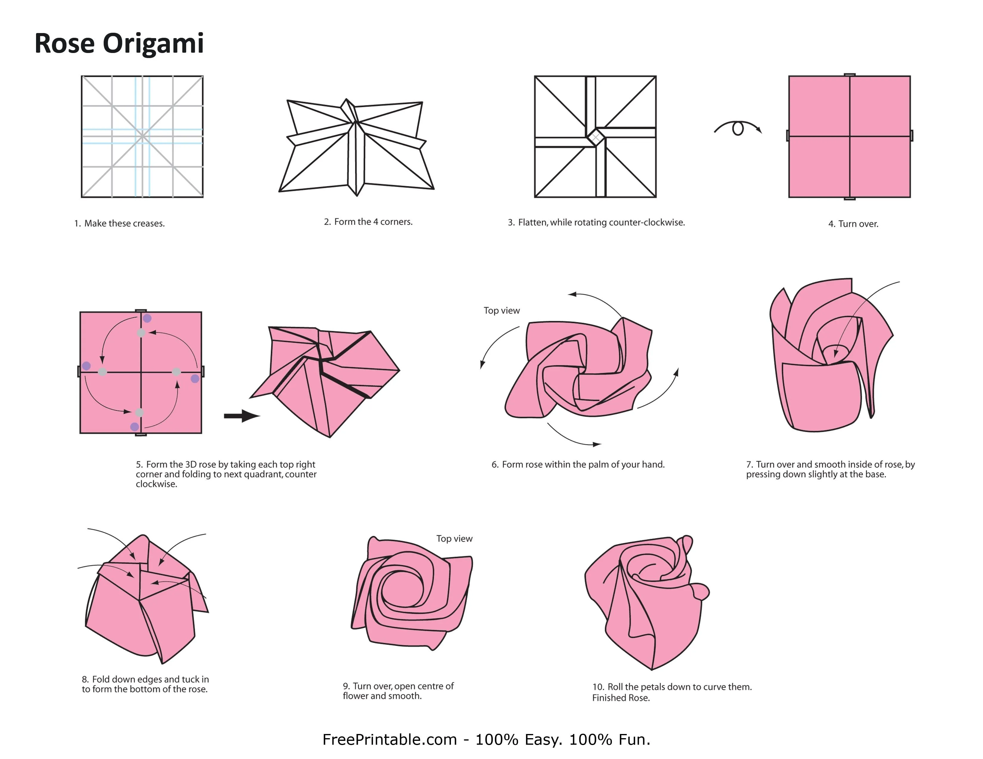 Gambar Bunga Dari Kertas Origami | Blog Stress