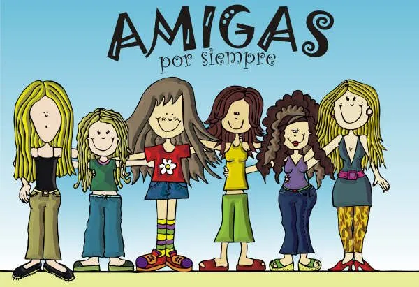 Amigas caricatura - Imagui