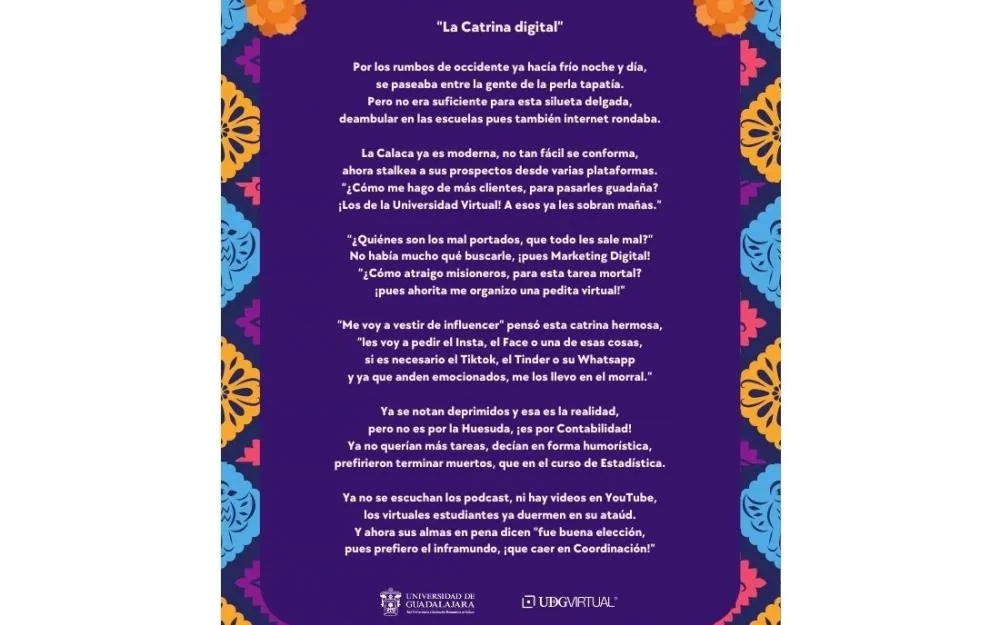 Dan a conocer ganadores del Concurso de Calaveritas Literarias, edición  2022 de UDGVirtual | Sistema de Universidad Virtual