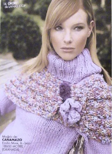 Ganchillo y dos Agujas: Estola con rosetón