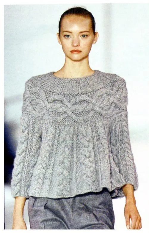 Ganchillo y dos Agujas: Sweater con torzadas (trenzas) Ganchillo y dos Agujas: Sweater con torzadas (trenzas)
