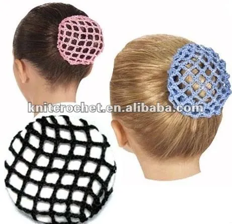 Ganchillo elástico de la cinta Bun cubiertas, Del pelo del ... Ganchillo elástico de la cinta Bun cubiertas, Del pelo del ...