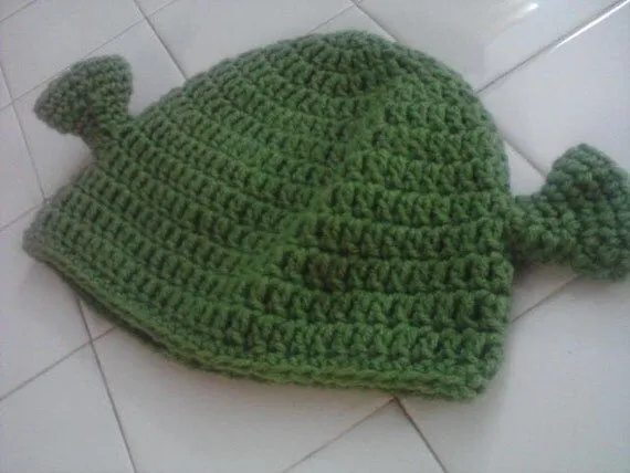 Ganchillo gorro de Shrek por MarcysDaughter en Etsy Ganchillo gorro de Shrek por MarcysDaughter en Etsy