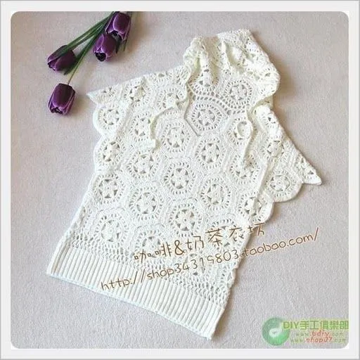 POLERA DE HEXÁGONOS A CROCHET GRATIS | Patrones Crochet ... POLERA DE HEXÁGONOS A CROCHET GRATIS | Patrones Crochet ...