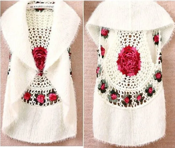 Chaleco a crochet de invierno con patrones gratis - Imagui