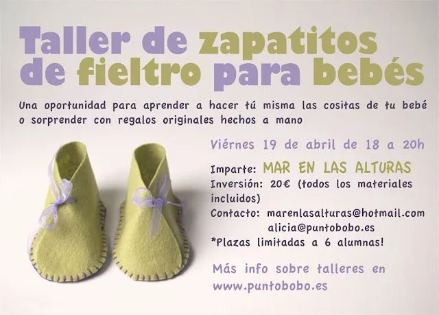 Ganchillo XL y Agujas de Madera Artesanales: Taller de zapatitos ...