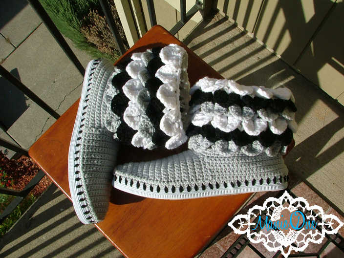 Ganchillo zapatos y accesorios de Manie uno |