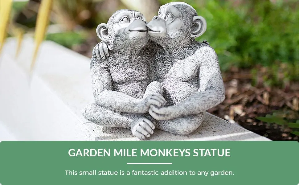 Garden Mile® Estatua de jardín con Efecto de Piedra y Monos besándose | Adorno de Estanque de chimpancé para humedecer | Esculturas de Resina para el jardín : Amazon.es: Jardín Garden Mile® Estatua de jardín con Efecto de Piedra y Monos besándose | Adorno de Estanque de chimpancé para humedecer | Esculturas de Resina para el jardín : Amazon.es: Jardín