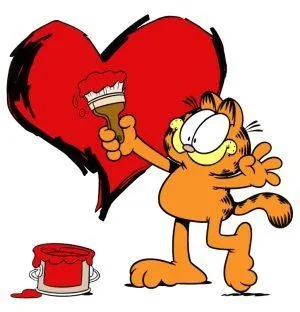 Garfield con corazones san Valentín | 14 de febrero Garfield con corazones san Valentín | 14 de febrero