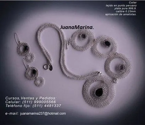 Gargantilla y Aretes Tejido a Crochet en Punto Peruano con Hilo de ... Gargantilla y Aretes Tejido a Crochet en Punto Peruano con Hilo de ...