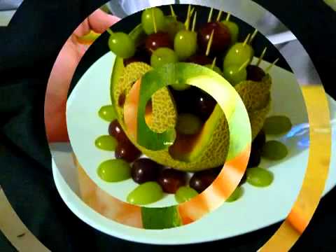 GARNISH Tallado en Frutas - YouTube