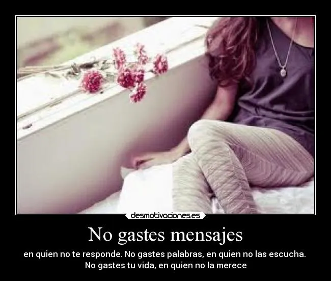 No gastes mensajes | Desmotivaciones
