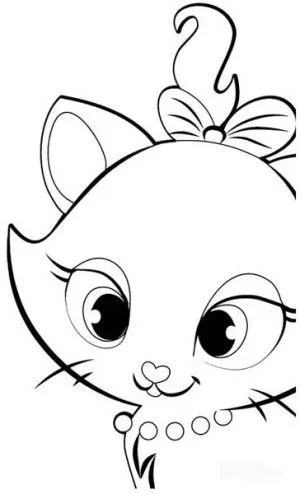 Gatinha Marie para colorir