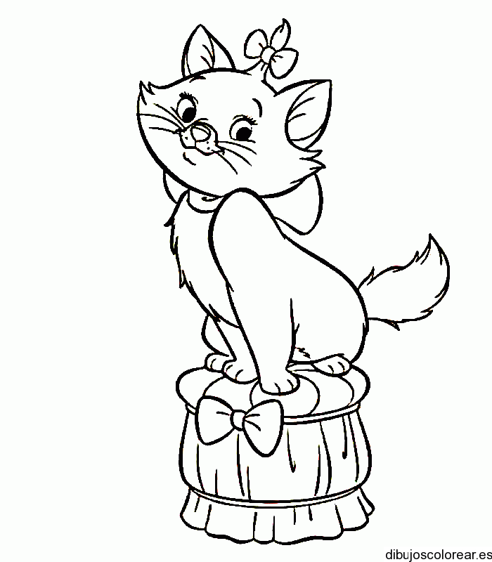 Imagenes para colorear de la gatita marie - Imagui