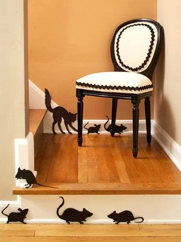 Ratones y gatos de fieltro para decorar - Guía de MANUALIDADES Ratones y gatos de fieltro para decorar - Guía de MANUALIDADES