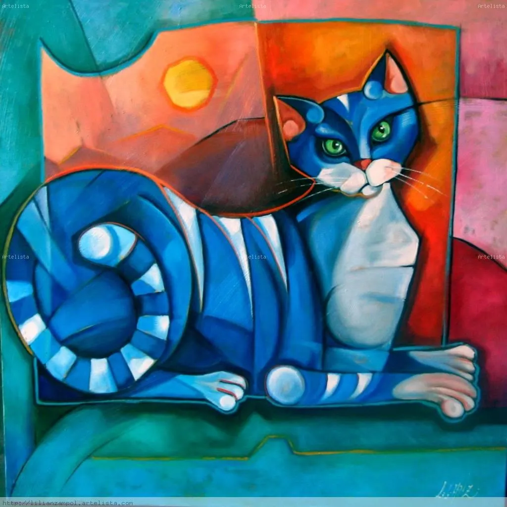 GATO AZUL LILIAN ZAMPOL - Artelista.