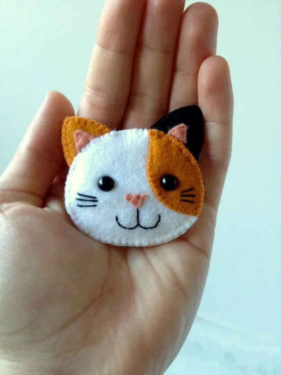 Gato | Broches de Fieltro | ideas y trucos para Broches de fieltro Gato | Broches de Fieltro | ideas y trucos para Broches de fieltro
