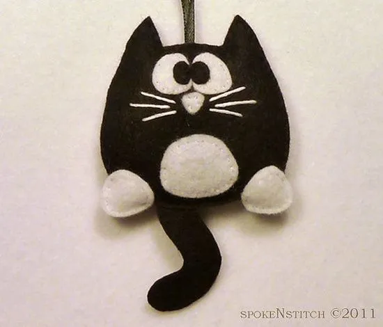 Gato | Broches de Fieltro | ideas y trucos para Broches de fieltro