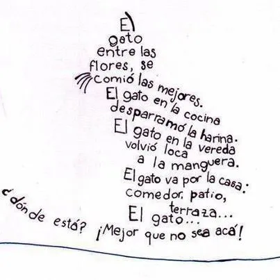 Caligramas de gatos - Imagui