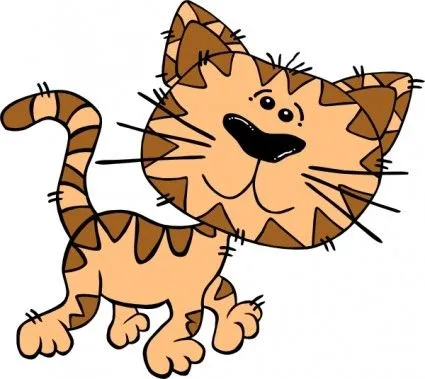 Gato De Dibujos Animados Caminar Clip Art-Vector Clip Art-vector ...