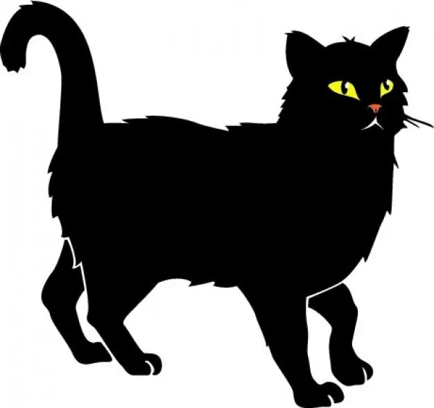 Gato negro con amarillo vector ojos | Descargar Vectores gratis