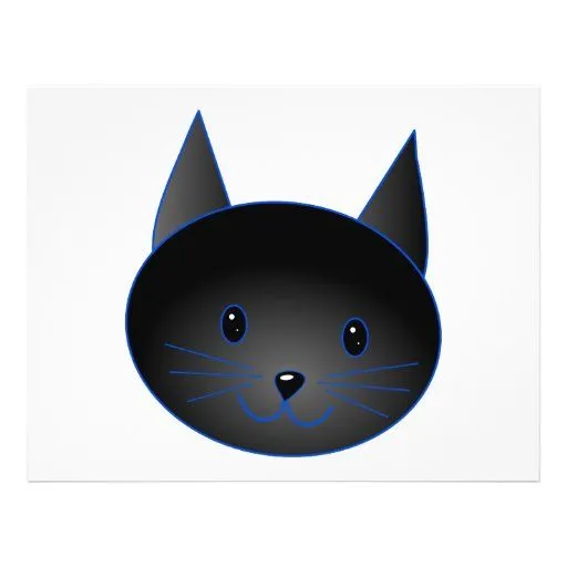 Gato negro lindo. Ejemplo del dibujo animado del g Tarjeton | Zazzle