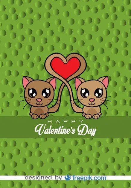 Gatos enamorados - tarjeta de vector de historieta | Descargar ... Gatos enamorados - tarjeta de vector de historieta | Descargar ...