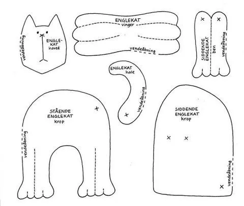 Gatos de fieltro patrones - Imagui