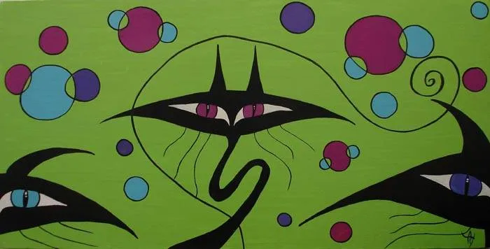 Cuadros con gatos - Imagui